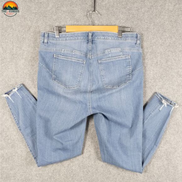 Torrid Bombshell Skinny Jeans Blue Cotton Blend Button Fly Women's Plus Size 14R - Picture 4 of 13